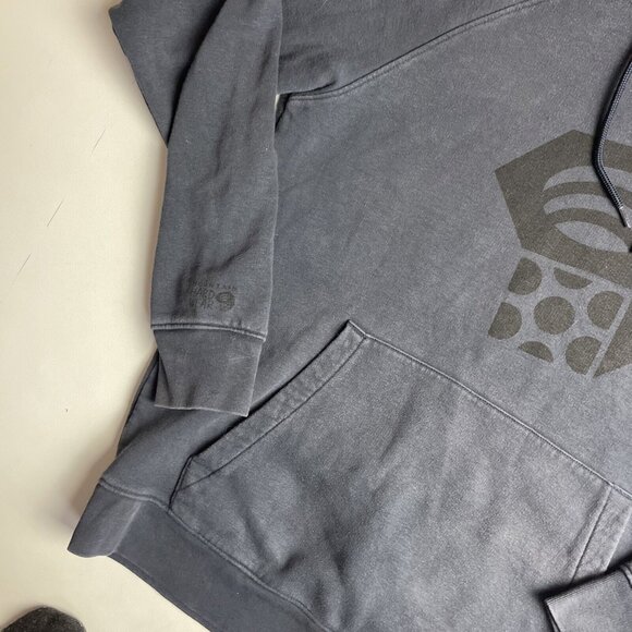 Mountain Hardwear Hoodie Sweatshirt Men's Size SMall Big LOGO Hoody Blue/Grey - Picture 4 of 13